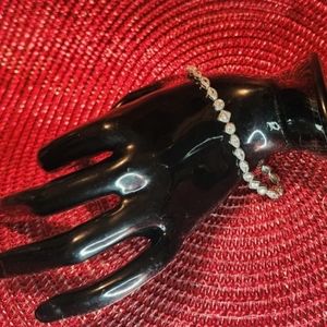 Sterling Silver Abstract Tennis Bracelet *rare*